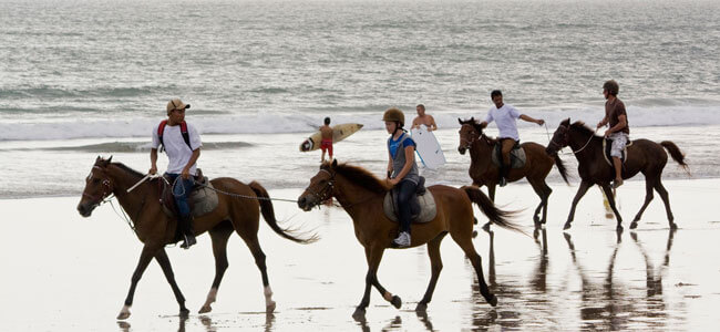 Horse riding in bali