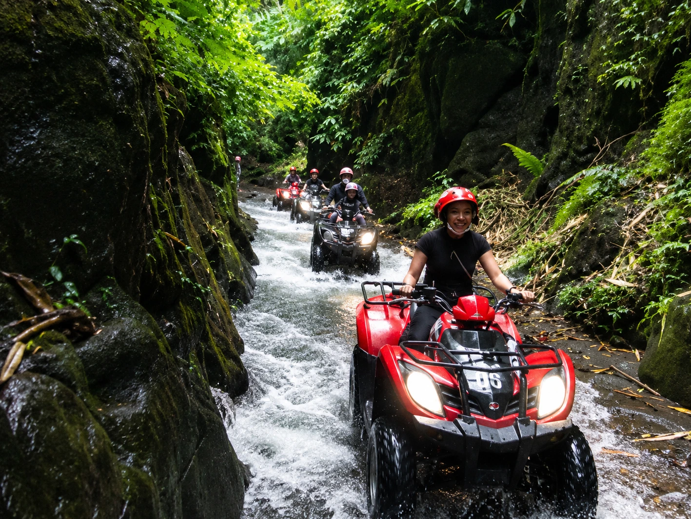 ATV Ride through Muddy Natural Terrain in Bali
