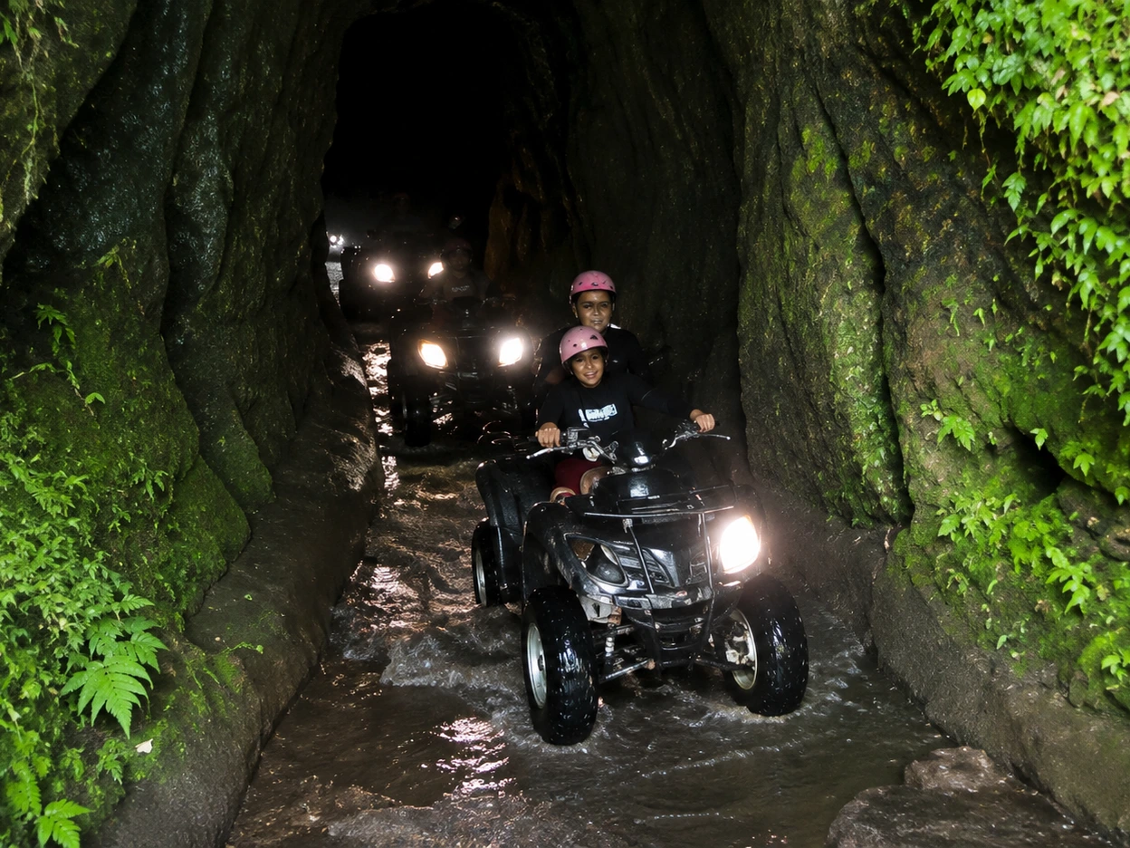 ATV Adventure through a 400m Natural Cave in Bali