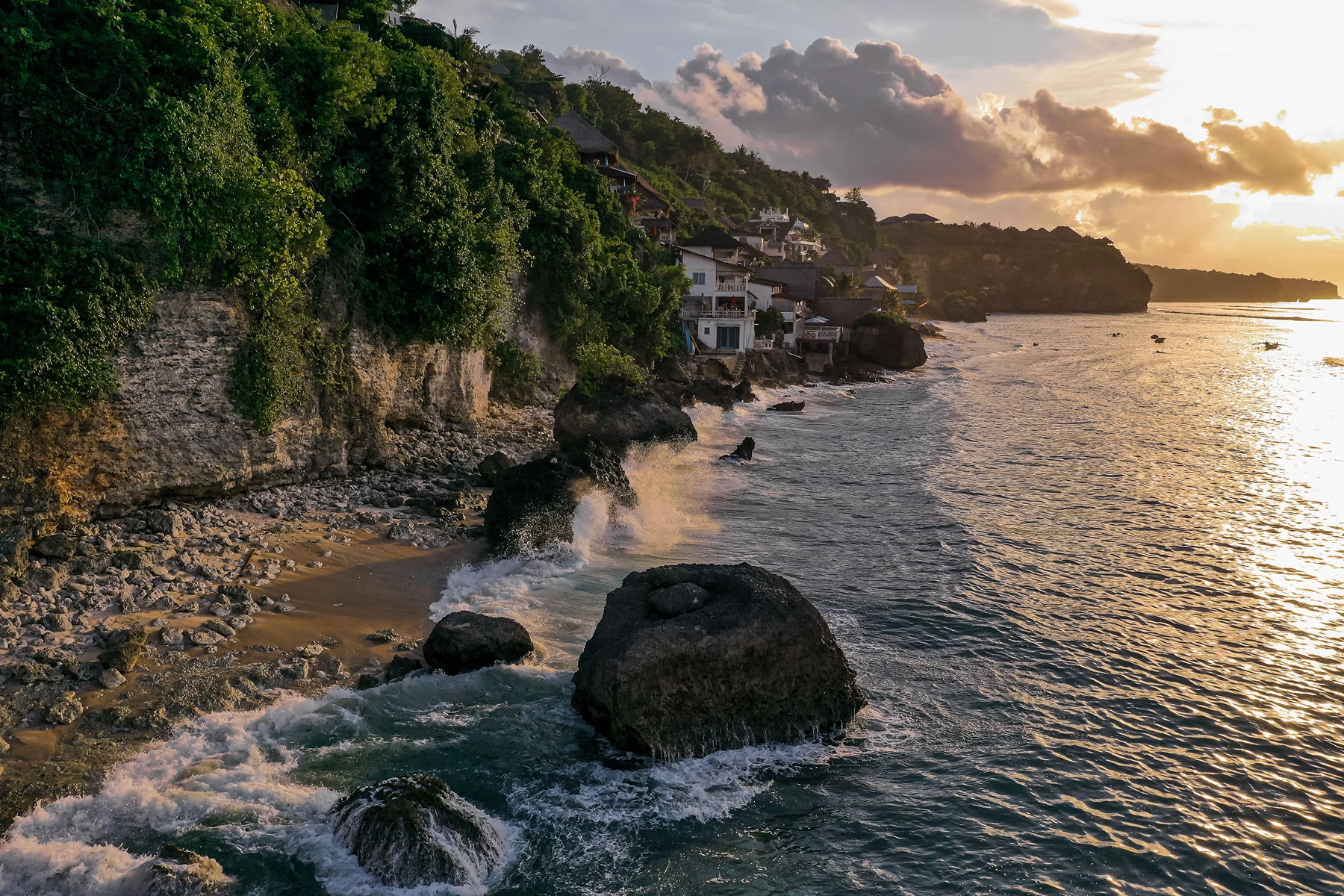 Sunset view at Tegalwangi Beach in Bali