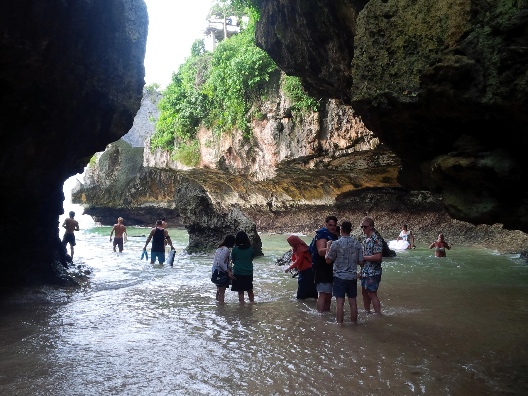 Blue Point Beach natural cove in Uluwatu Bali