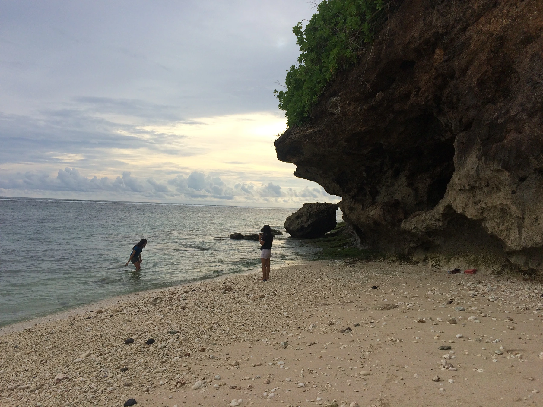 White sand and clear water at Green Bowl Beach Bali
