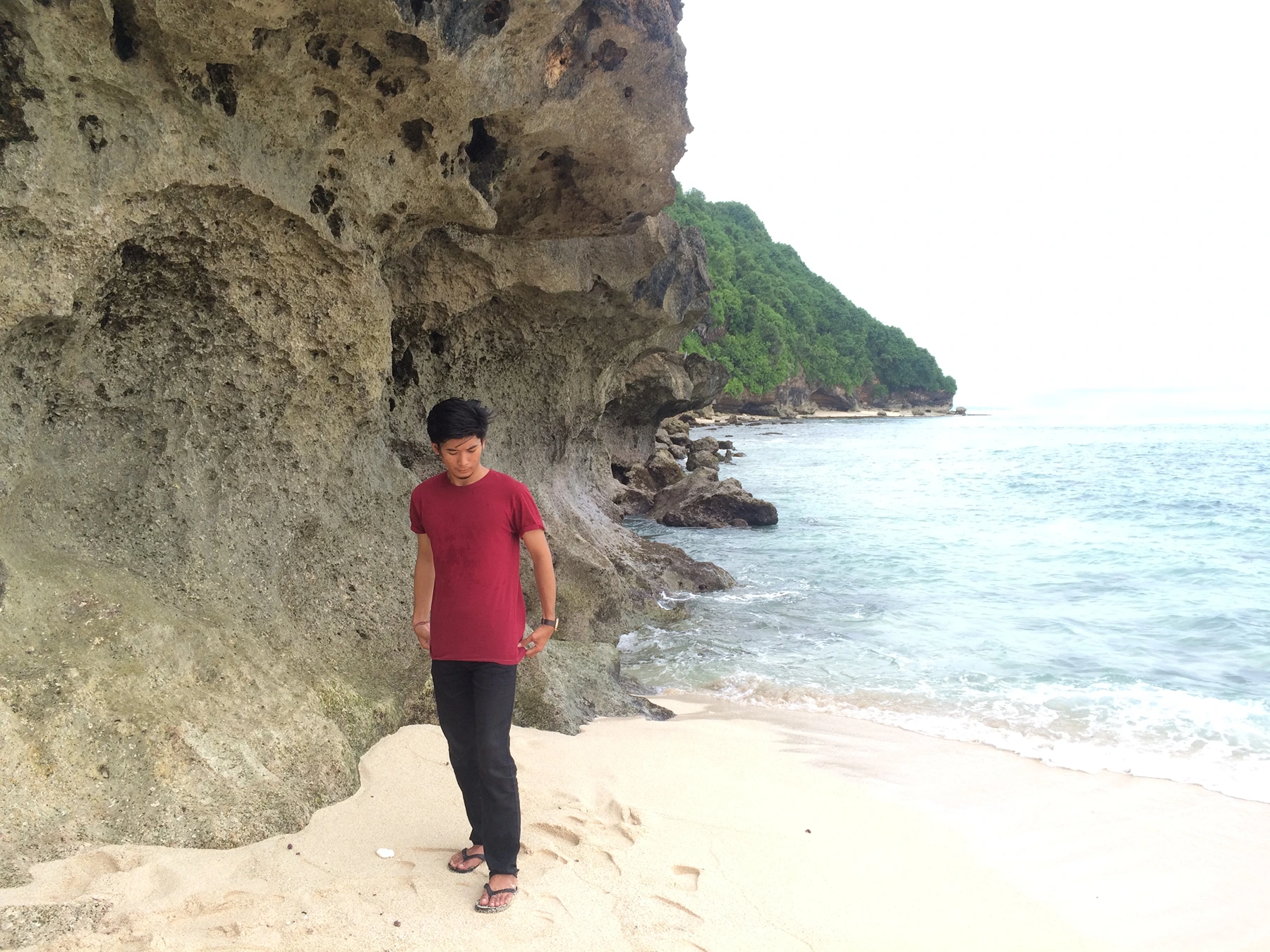 Steps leading down to Green Bowl Beach in Ungasan Bali