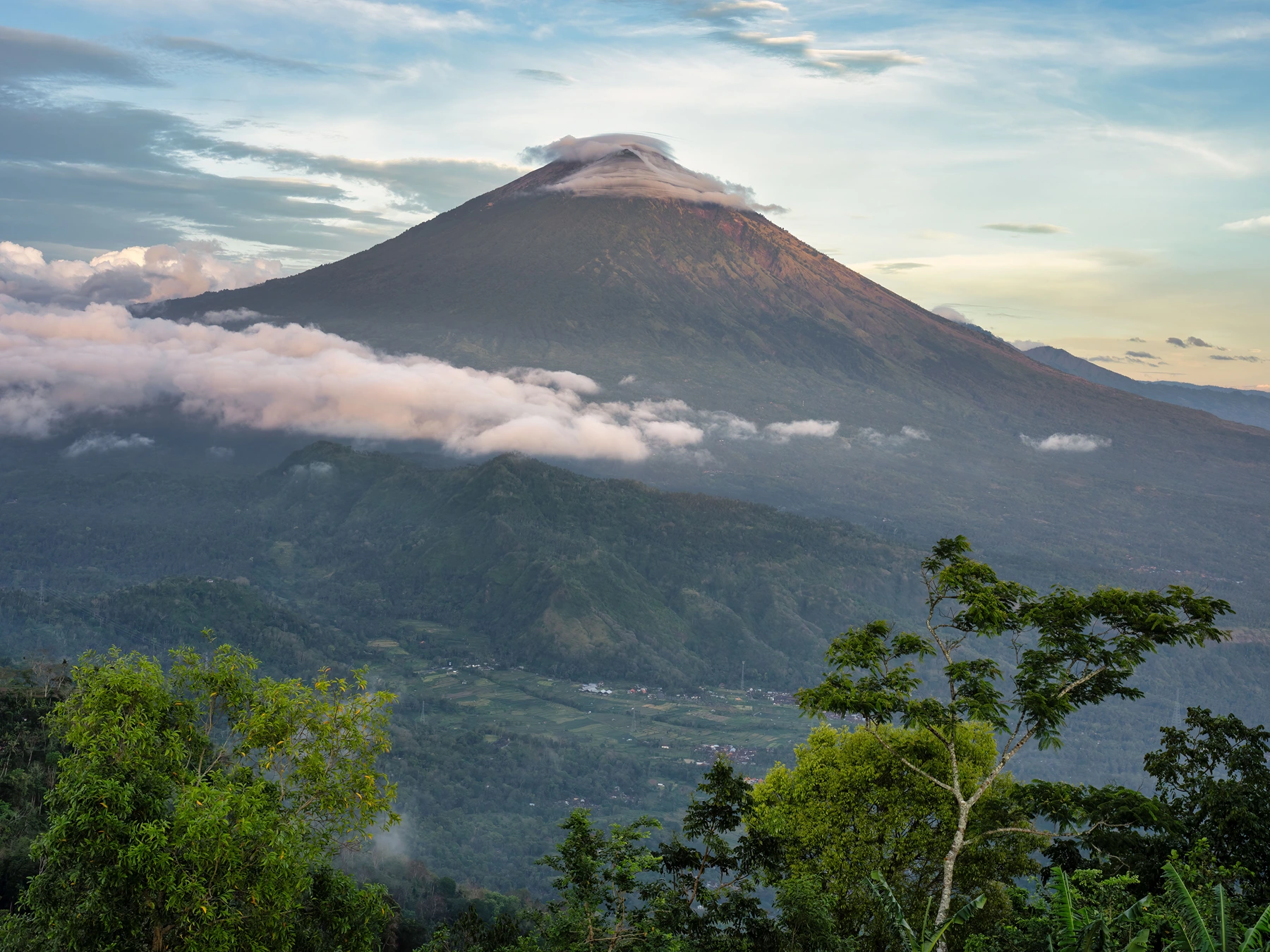 gunung agung at the Mother Temple of Bali