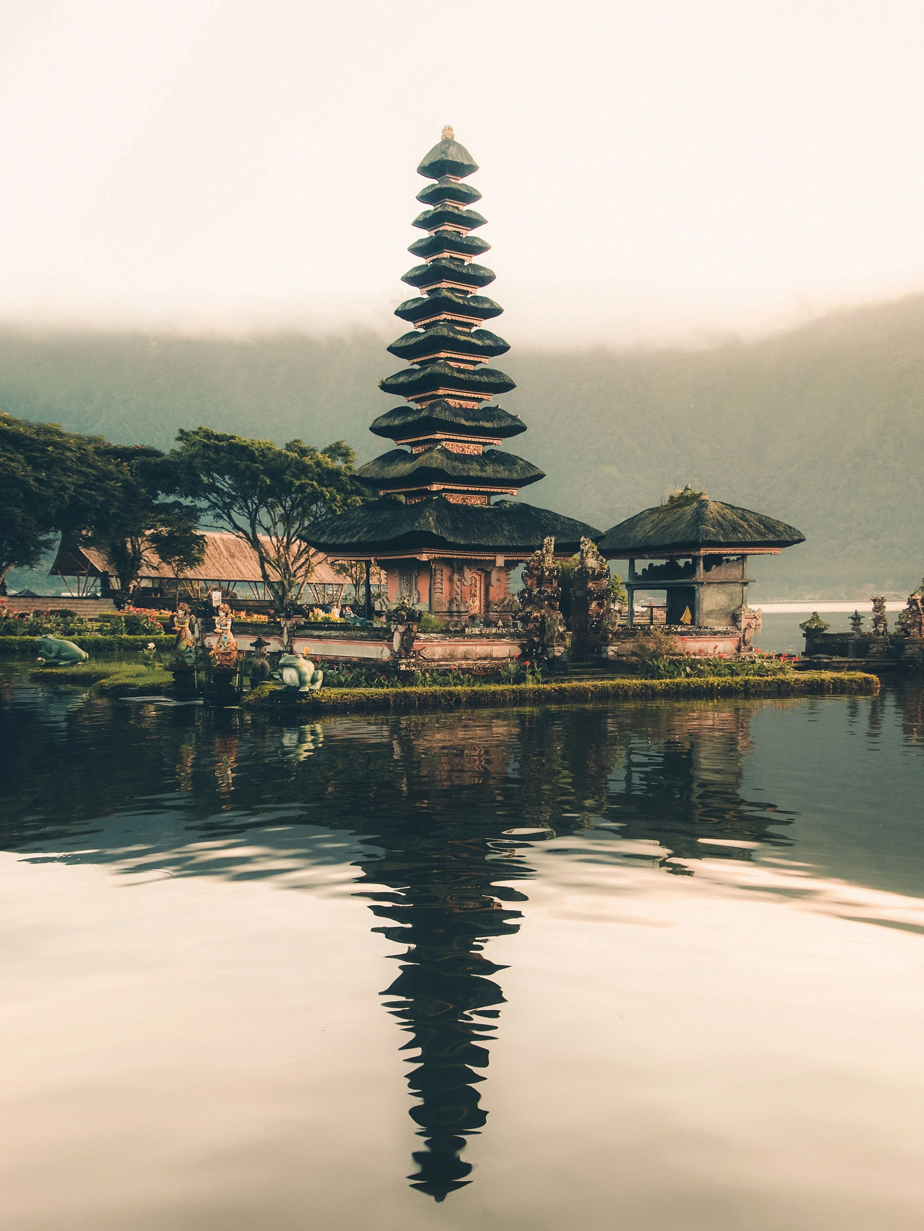 Ulun Danu Beratan Temple on Lake Beratan in Bali